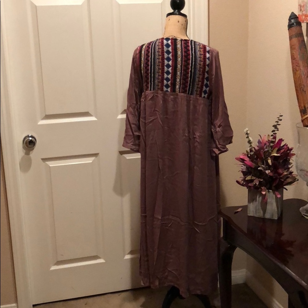 TASSELS N LACE Mauve boho Kimono - Picture 6 of 6